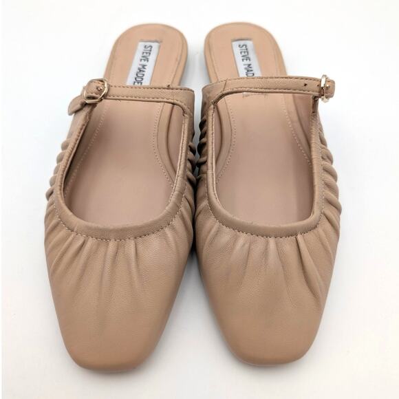 Steve Madden Leather Mary Jane Mule Women's Gisele Beige Size US7M EU37.5 - Picture 10 of 13